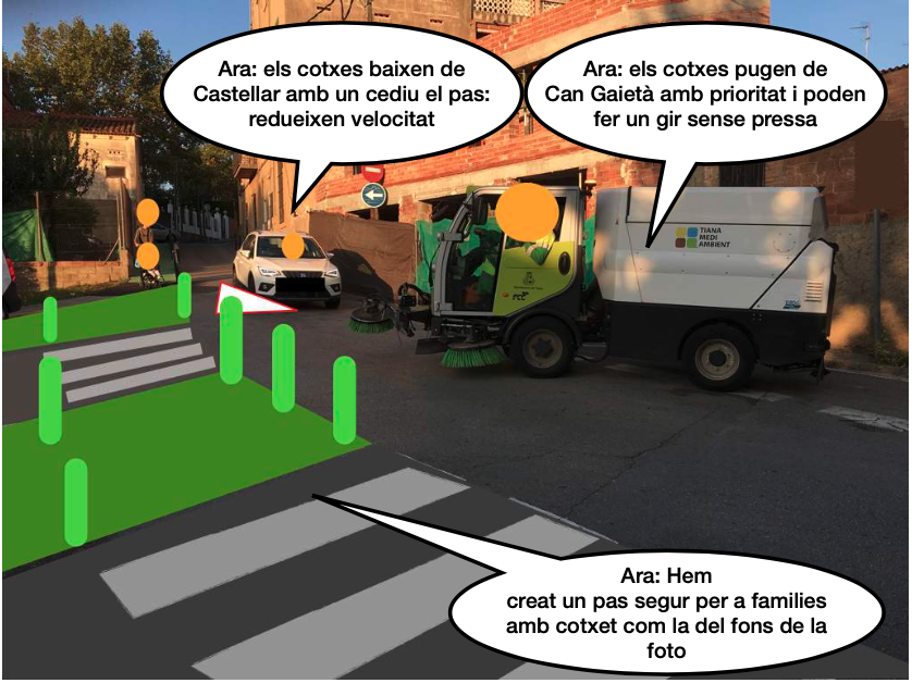 Imatge pels mitjans: Nou pas de vianants a Escalfapé (davant la farmàcia Tiana)